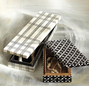 Boîte à bijoux personnalisée en bois d'os indien et MDF pour l'artisanat Boîte de cachette en bois Boîte à souvenirs en bois pour cadeau incrustation décorative - Product Image 3