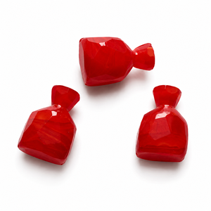 Faceted Red Glass <b>Candy</b> Shape Beads Decorative Jewelry Making Loose Beads for <b>Necklaces</b> Bracelets Crafts - Product Image 1