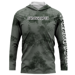 เสื้อฮู้ดกันน้ำ UPF50+ สำหรับตกปลา ป้องกันแสงแดด สามารถสกรีนโลโก้ได้ เหมาะสำหรับกิจกรรมกลางแจ้ง ตกปลาทะเล ตกปลาแบบใช้เหยื่อปลอม เดินป่า ตั้งแคมป์ - Product Image 5