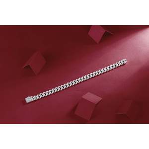 Pulsera de Plata de Ley 925 con Diamantes Moissan de Lujo, Modelo 1The Light of Faith, con Prohibido su Venta - Product Image 2