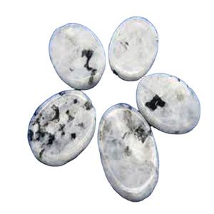 Venta al por mayor barato precio de fábrica de ágata natural cristales de piedra preciosa curativa Arco Iris piedra lunar a granel pulgar masaje PIEDRA DE PREOCUPACIÓN - Product Image 1