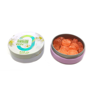 Round Metal Candy Tin Sugar Free Mint Candy Storage <b>Box</b> Custom Printed Packaging 45g <b>Sweets</b> Container - Product Image 1