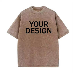 Camisetas de algodón con cuello redondo, de marca, con lavado ácido, de alta calidad, a precio mayorista, para hombre, tallas grandes. - Product Image 6