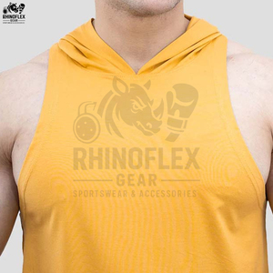 Débardeur à capuche uni pour homme, personnalisable, couleur unie, séchage rapide, respirant, idéal pour la gym – Meilleure vente - Product Image 5