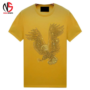 Nueva Llegada: Camiseta de Hombre Estilo Urbano con Diseño Frontal Personalizado, Tejido de Alto Rendimiento, Resistente, Transpirable, de Secado Rápido, con Pedrería, OEM 2026 - Product Image 1