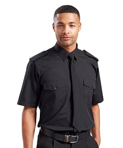 2026 New Seller Customized <b>Colour</b> Stand Collar Short Sleeve Security Work Wear Guard Uniform <b>Shirts</b> - Product Image 1