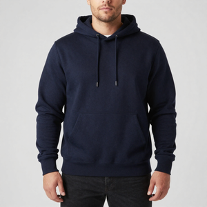 เสื้อฮู้ดดี้ผู้ชายไซส์ใหญ่สำหรับฤดูหนาว ทรงปกติ กันน้ำ ผลิตจากโพลีเอสเตอร์/ไนลอน ผ้าฟลีซแบบสวม มีกระเป๋า ดีไซน์ปักลาย รับผลิตแบบ OEM - Product Image 2