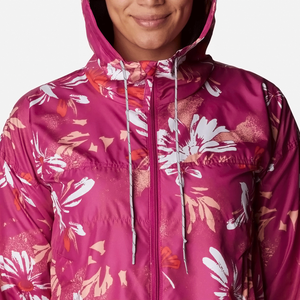 Women's Floral Print Windbreaker <b>Jacket</b> <b>Lightweight</b> Hooded Outdoor Waterproof Sportswear Casual Zipper Coat Plus Size 2026 New - Product Image 5