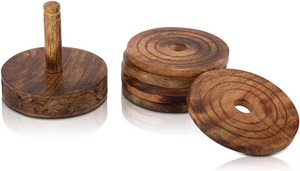 Premium Quality Wooden Coaster Set for <b>Cups</b> or Mugs and Glasses by blossom craft india - Product Image 3