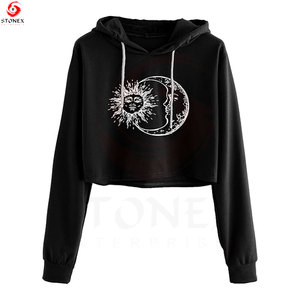 Sudadera con Capucha Corta Oversize para Mujer, de Algodón Premium, Transpirable, de Secado Rápido, Estilo Casual Urbano, para Uso Diario - Product Image 4