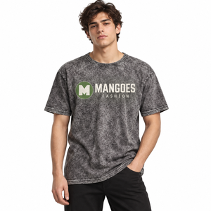 T-shirt en coton pour homme Premium MANGOES FASHION, tissu jersey simple 200 GSM, impression DTF, coupe ample, style vintage, décontracté, pour tous les jours - Product Image 1