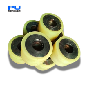 ล้อลูกกลิ้งอลูมิเนียมและยาง PU ทนทานล้อโพลียูรีเทนสำหรับเครื่องผลิตลูกกลิ้งยาง - Product Image 4