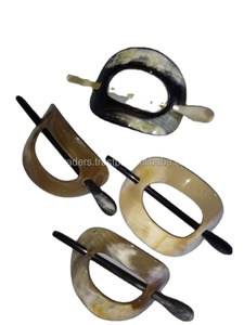 Poli Animal Style Artisanat Souvenir Décoration Inde Artisanat Naturel De Luxe Buffalo Corne Cheveux Boutons De Manchette Aiguilles À Tisser - Product Image 2