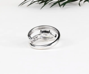 1.0 CT Pear Lab Diamond Snake Ring, Engagement Ring Gothic Serpent Ring Lab Diamond Serpent <b>Wrap</b> Ring, 14K Gold Rings For <b>Gift</b> - Product Image 3