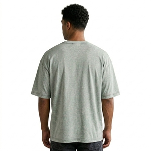 Camiseta de Algodón para Hombre, Cuello Redondo, Manga Corta, Corte Regular, Color Sólido, Ligera, Estampado Serigrafiado, Ecológica, de Secado Rápido - Product Image 4