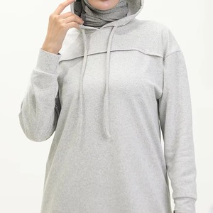 Ensemble de sport modeste personnalisé pour femmes avec fermeture éclair et poches, ensemble de gym musulman à séchage rapide, tenue de sport musulmane pour femmes - Product Image 6