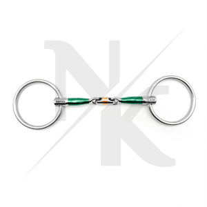 Novedad: Bocado de hierro dulce doblemente articulado, duradero y de ajuste suelto para equitación y entrenamiento de caballos. - Product Image 3