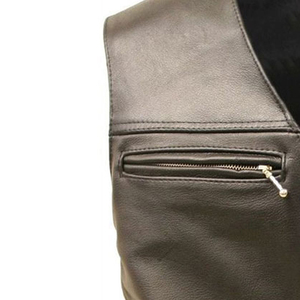 Gilet en cuir pour homme, prix bas, logo personnalisé, meilleure qualité, vêtements décontractés, couleur unie, pour adultes - Product Image 3