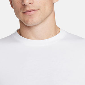 Camiseta Casual de Manga Larga para Hombre, Cuello Redondo, Tejido de Punto, Corte Regular, Color Sólido, Blanca - Product Image 4