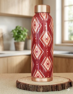A Luxurious <b>Blend</b> of Traditional Ayurvedic Wellness Principles and Modern Boho-Chic Aesthetic Design copper <b>bottle</b> - Product Image 1