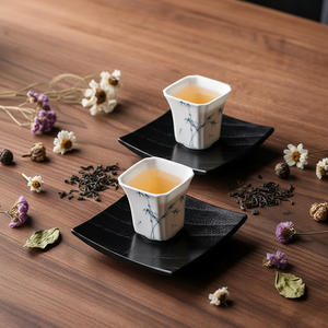 Black <b>Walnut</b> Solid Wood Coaster Japanese Style Desktop Nordic Simple <b>Coffee</b> Mat Household Wooden Mug Dining <b>Table</b> Heat Pad - Product Image 4