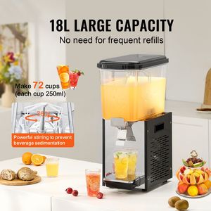 Dispenser per Bevande Commerciale 18L/19QT, 300W, in Acciaio Inox 304, Filtro in Ceramica per Alimenti, Macchina per Tè Freddo e Succhi - Product Image 2