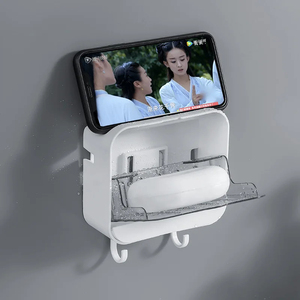 Eco Friendly Square Plastic Stand Bathroom <b>Soap</b> <b>Holder</b> Dish with Drain Dustproof - Product Image 3