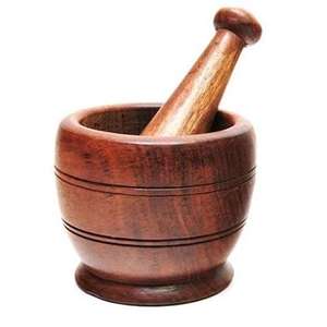 Mortero y pilón de madera ecológicos hechos a mano, herramienta manual para moler en la cocina 29 - Product Image 4