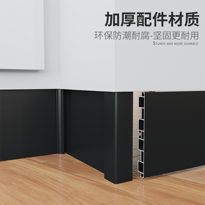 Accesorios Universales para Gabinetes de Cocina: Junta Plana de Esquina para Zócalo Integrado de Aluminio y Plástico, Protector de Salpicaduras de PVC - Product Image 5