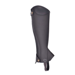 Different Designs Horse Riding Leather <b>Half</b> <b>Chaps</b> Cow Leather Equipment Genuine Leather <b>Half</b> <b>Chaps</b> - Product Image 2