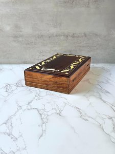 Boîte de rangement en bois décorative avec couvercle, pour la maison, la table, vente en gros B2B - Product Image 5