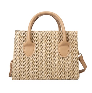 <b>Straw</b> <b>Bag</b> Basket French Market <b>Straw</b> Purse Basket Customized Ladies Shoulder <b>Straw</b> Hand <b>Bags</b> Wholesale Products - Product Image 1