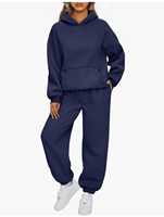 Ensembles de survêtements streetwear oversize pour femmes, mode hiver, confortables et respirants, en polyester/coton écologique, à capuche