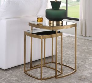 Elegant Iron Nesting Table With Modern Metallic Finish For Contemporary Coffee Table Decoration Ideas - Product Image 5