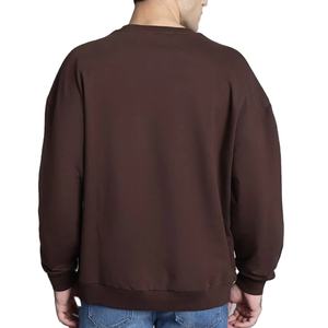 Sweat-shirt à manches longues pour homme de luxe, 100% coton, col rond, respirant, col rond pour l'hiver, uni, teinture personnalisée - Product Image 2