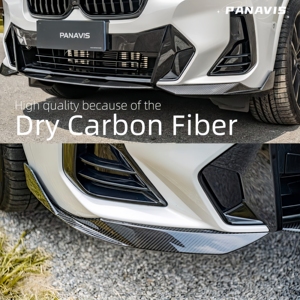 ชุดแต่งสปอยเลอร์กันชนหน้าคาร์บอนไฟเบอร์แห้ง 3 ชิ้น PANAVIS สำหรับ BMW X3 X4 LCI G01 G02 ปี 2022-2024 - Product Image 3