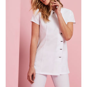 Tenue de travail pour femmes, vêtements de travail à manches courtes pour filles, vêtements de travail pour salon de beauté, tunique de soins de santé, uniforme d'infirmière avec option de logo - Product Image 3