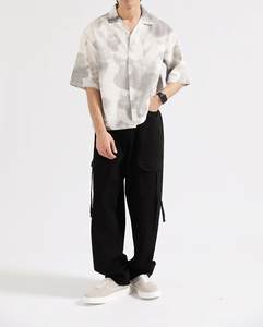 Custom Latest Design Comfortable Casual <b>Shirts</b> Short Sleeve Cut and Sew Men Button 100% <b>Polyester</b> <b>Shirt</b> With Customized Logo - Product Image 1