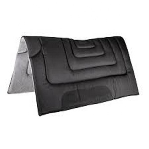 Tapis de selle western robuste en toile et feutre avec doublure en laine et fourrure diamantée, taille personnalisable pour l'équitation - Product Image 1