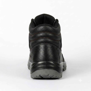 Botas de Seguridad con Puntera de Acero y Cuero Negro para Hombre, Entresuela de Kevlar, Antideslizantes, Zapatos de Trabajo - Product Image 3