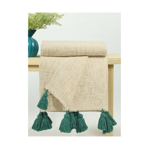Brushed Fleece Fabric 50x60in Waffle Texture Waterproof Winter Cozy <b>Couch</b> <b>Throw</b> Tassels Daily Use Items - Product Image 3
