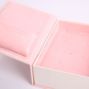 Custom EcoRev Eco-Friendly Handmade Luxury Pink Paperboard Flip Cover Rigid Book Shape Box Glossy Lamination UV Logo Sponge - Product Image 4