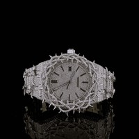 Montre mécanique de luxe unisexe VVS Diam, boîtier rectangulaire 41 mm, acier inoxydable, aiguilles romaines, date analogique, saphir 20 mm