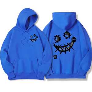 Sudadera Morada para Hombre, Talla Grande, de Algodón Tejido, Casual, Manga Larga, con Bolsillo, Diseño Estampado, para Otoño - Product Image 4