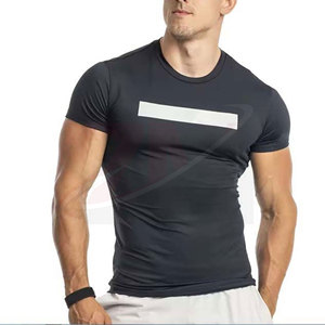 เสื้อยืดคอมเพรสชั่นผู้ชายแบบ OEM สำหรับออกกำลังกาย แห้งเร็ว เหมาะสำหรับการฝึกซ้อมในยิมและกิจกรรมฟิตเนส - Product Image 3