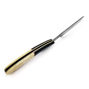 Navaja de Afeitar Recta de Acero de Damasco Forjada a Mano, Estilo Vintage, Mango de Madera, Herramienta de Afeitar de Precisión para Barberos - Product Image 2