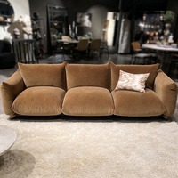 Canapé sectionnel en bois Marandi 3 places, style Zen asiatique luxueux, ultra confortable, durable, fabrication artisanale, montage au sol, pour salon