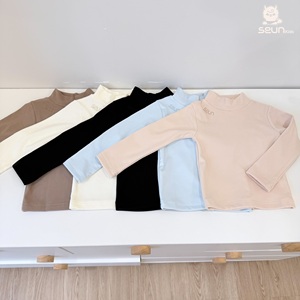 SeunKids Camiseta térmica de cuello alto de 4 cm para niños, suave, transpirable, de manga larga, para invierno - Product Image 2