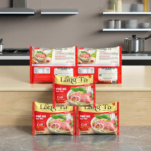 Directo de fábrica, fácil de cocinar, carne de res sin gluten, fideos de arroz Pho, salsa de carne real, comida asiática instantánea en embalaje de bolsa - Product Image 1