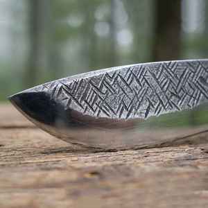 Cuchillos de caza de hoja fija de Product Palace LLC, regalo para él, cuchillo de acero al carbono de alta demanda y en tendencia, forjado industrialmente OEM. - Product Image 2